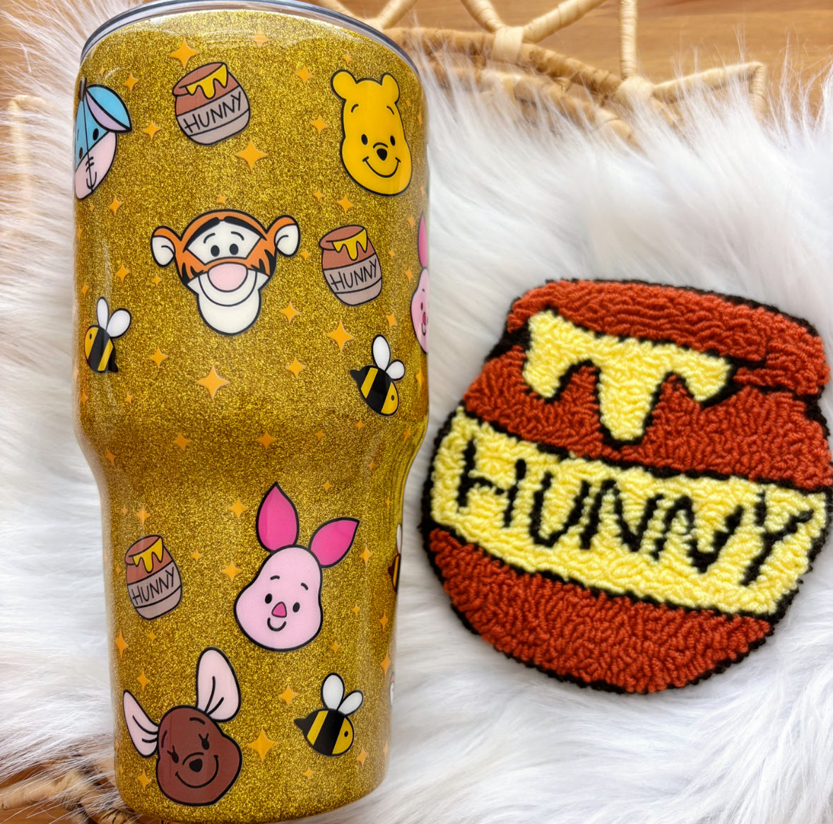 Bear & Friends 30oz Epoxy Tumbler with Matching Coaster
