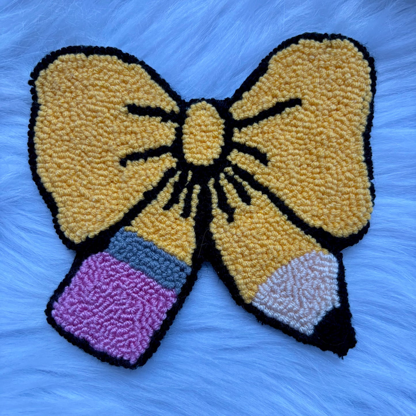 Teacher Pencil Coquette Punch Needle Coaster