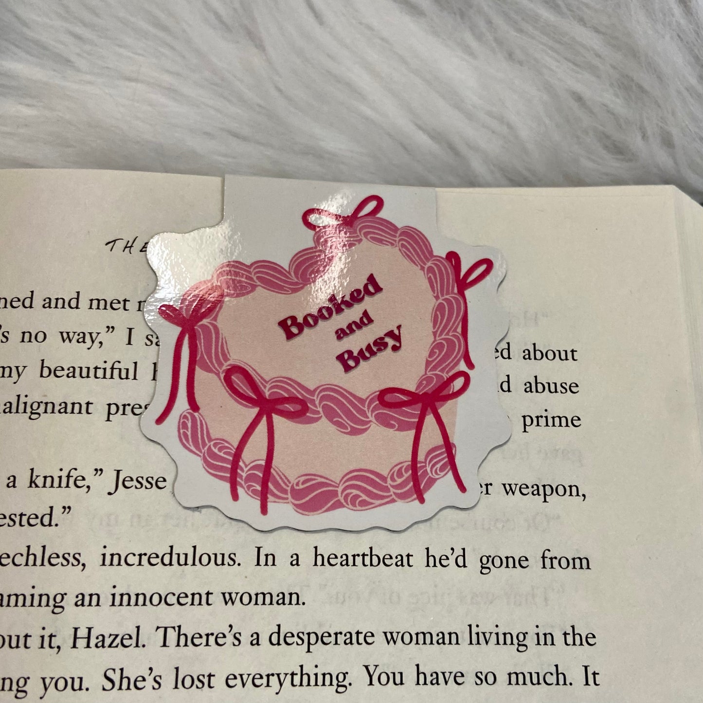 Booked and Busy Magnetic Bookmark