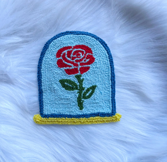 Enchanted Rose - Punch Needle Coaster