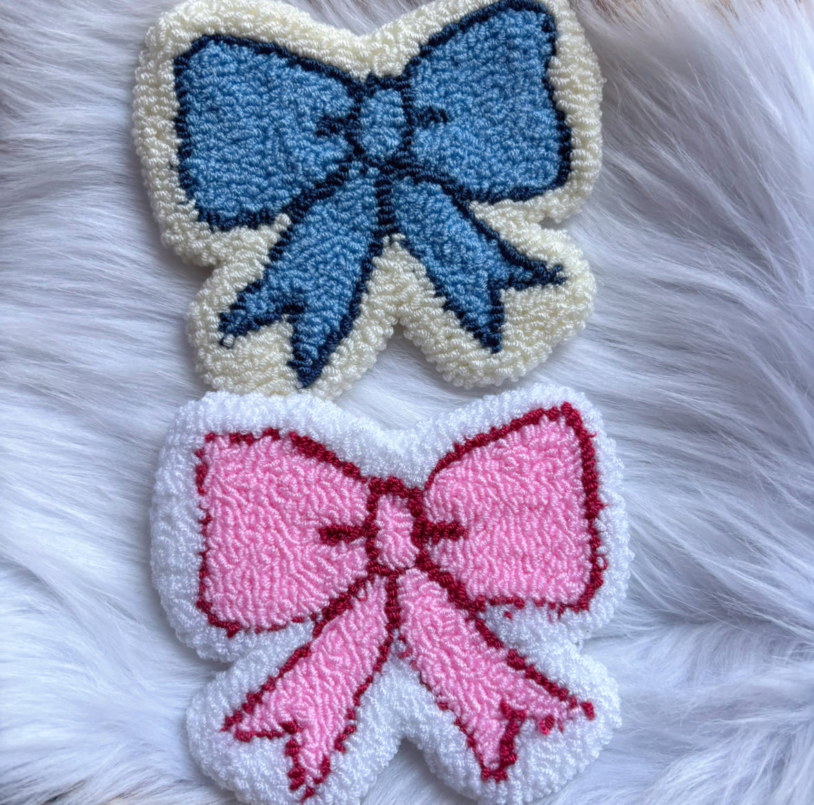 Coquette Bow Coaster | Punch needle coaster