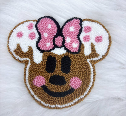 Gingerbread Mouse - Punch Needle Coasters (NOT a set)