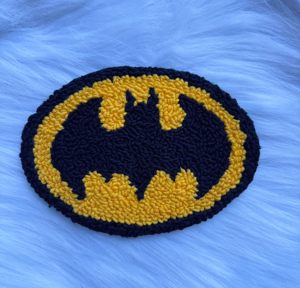 Bat Punch Needle Coaster |Handmade