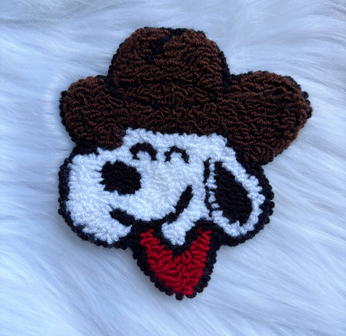 Dog Punch Needle Cup Coaster