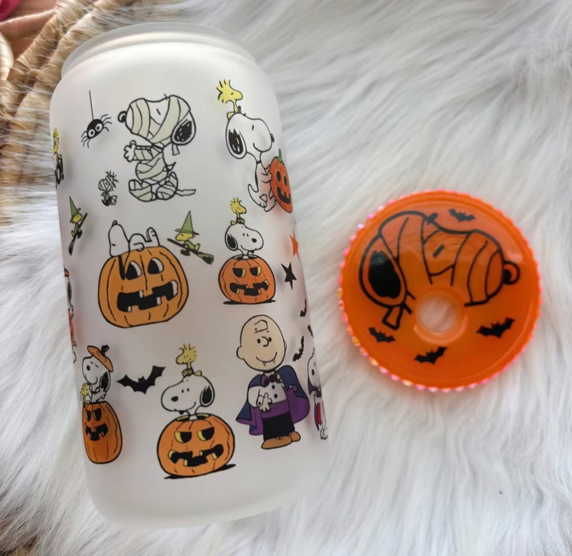 Great Pumpkin Glass Cup 16oz