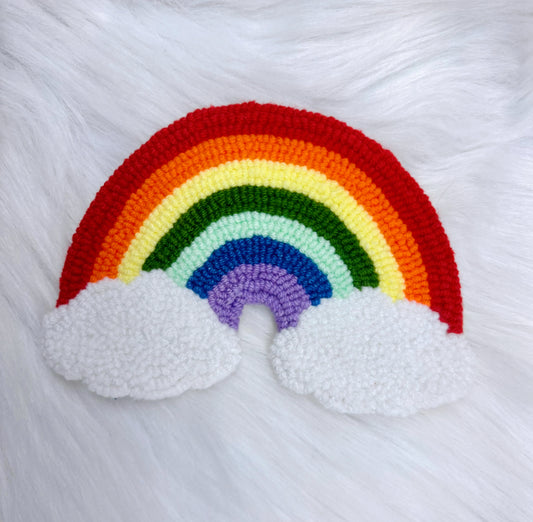 Rainbow Punch Needle Coaster