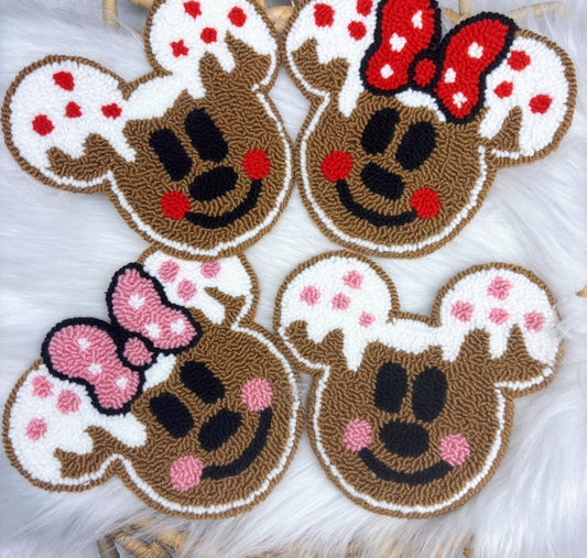 Gingerbread Mouse - Punch Needle Coasters (NOT a set)