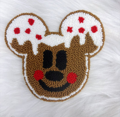 Gingerbread Mouse - Punch Needle Coasters (NOT a set)